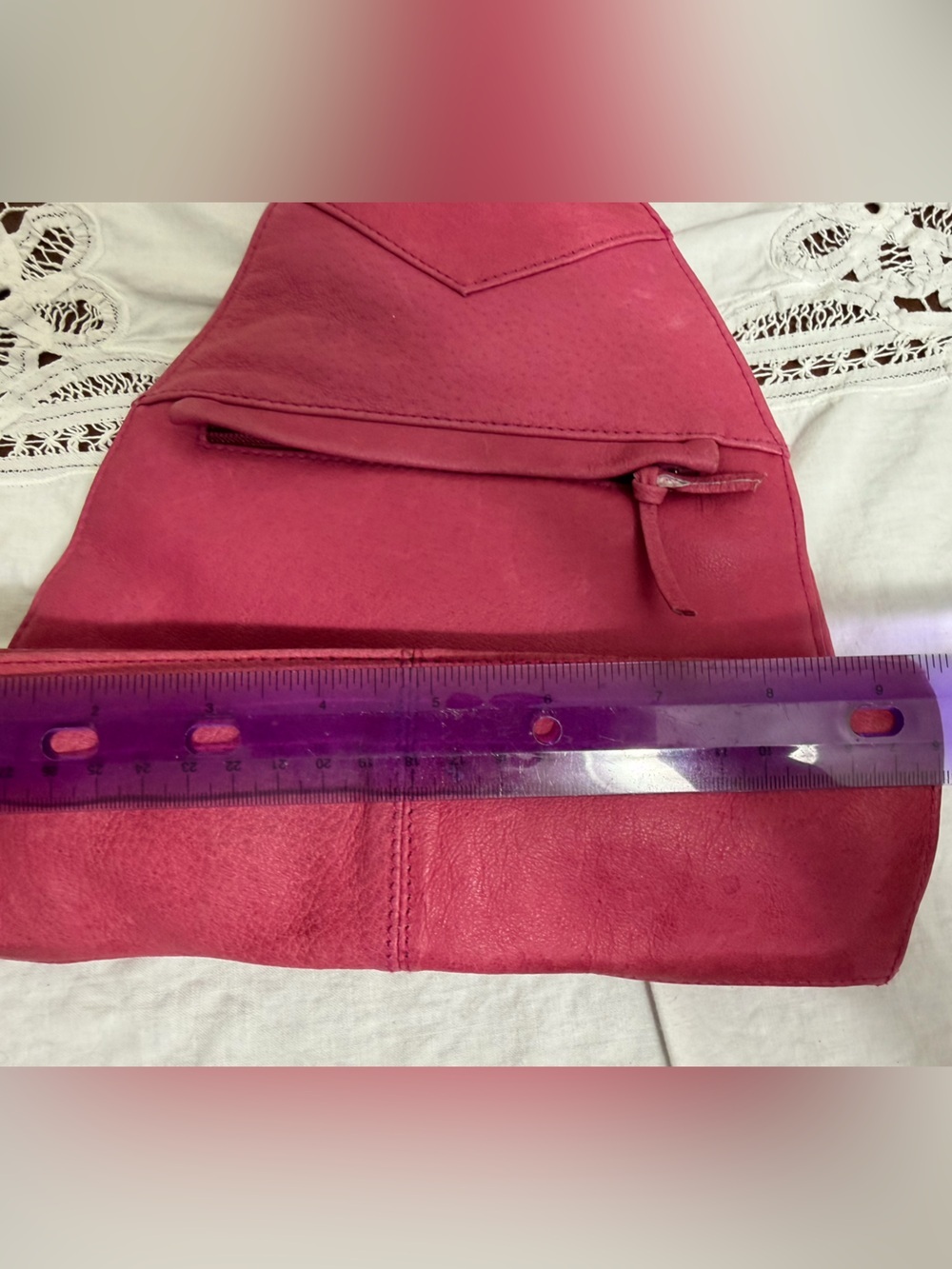 Nina Donna crossbody pink bag hidden pocket - Picture 8 of 9